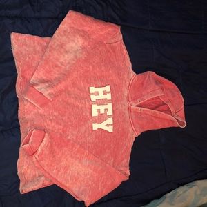 Hooded cropped forever 21 sweatshirt